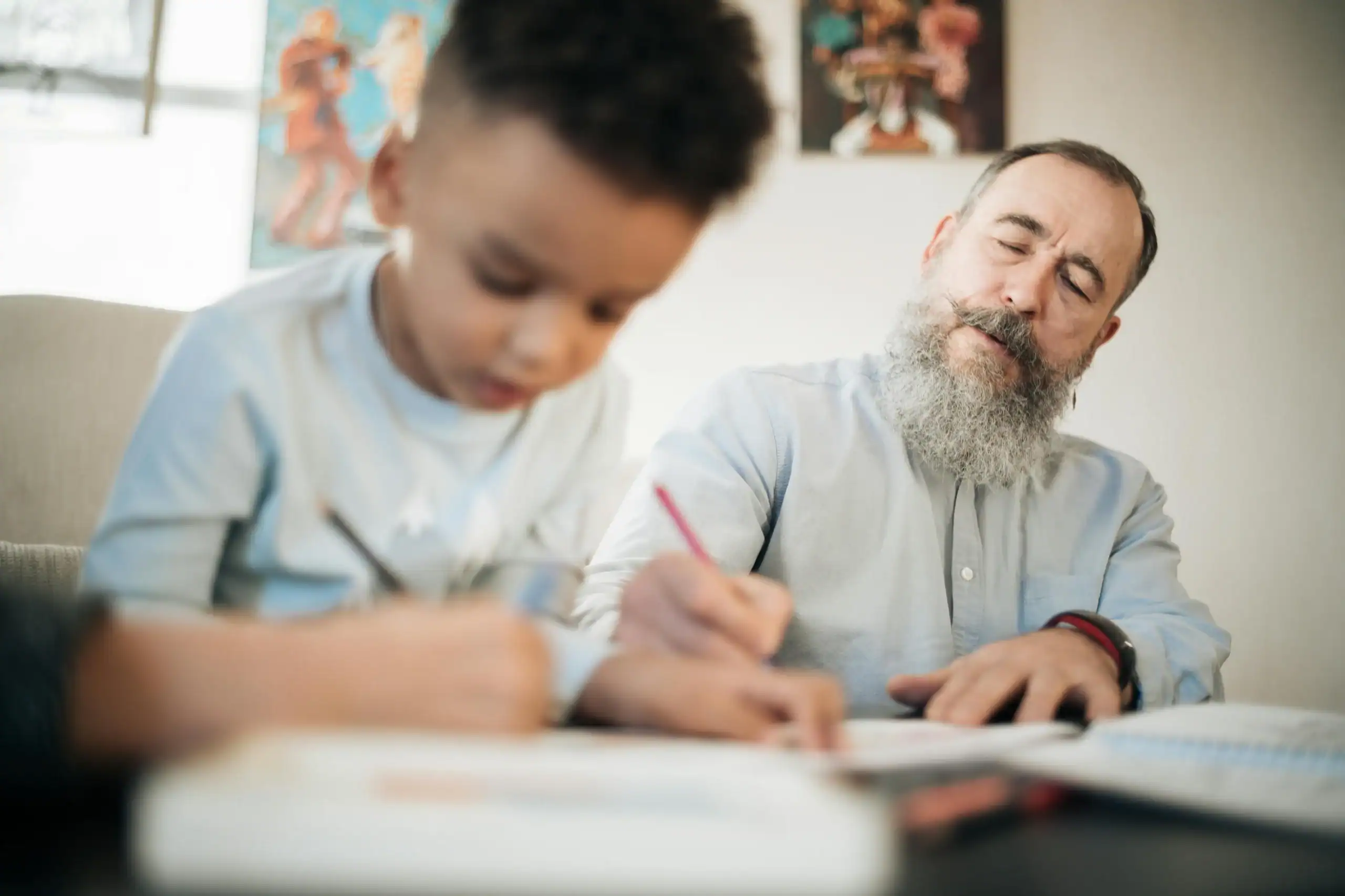 Occupational therapy for handwriting activity with child